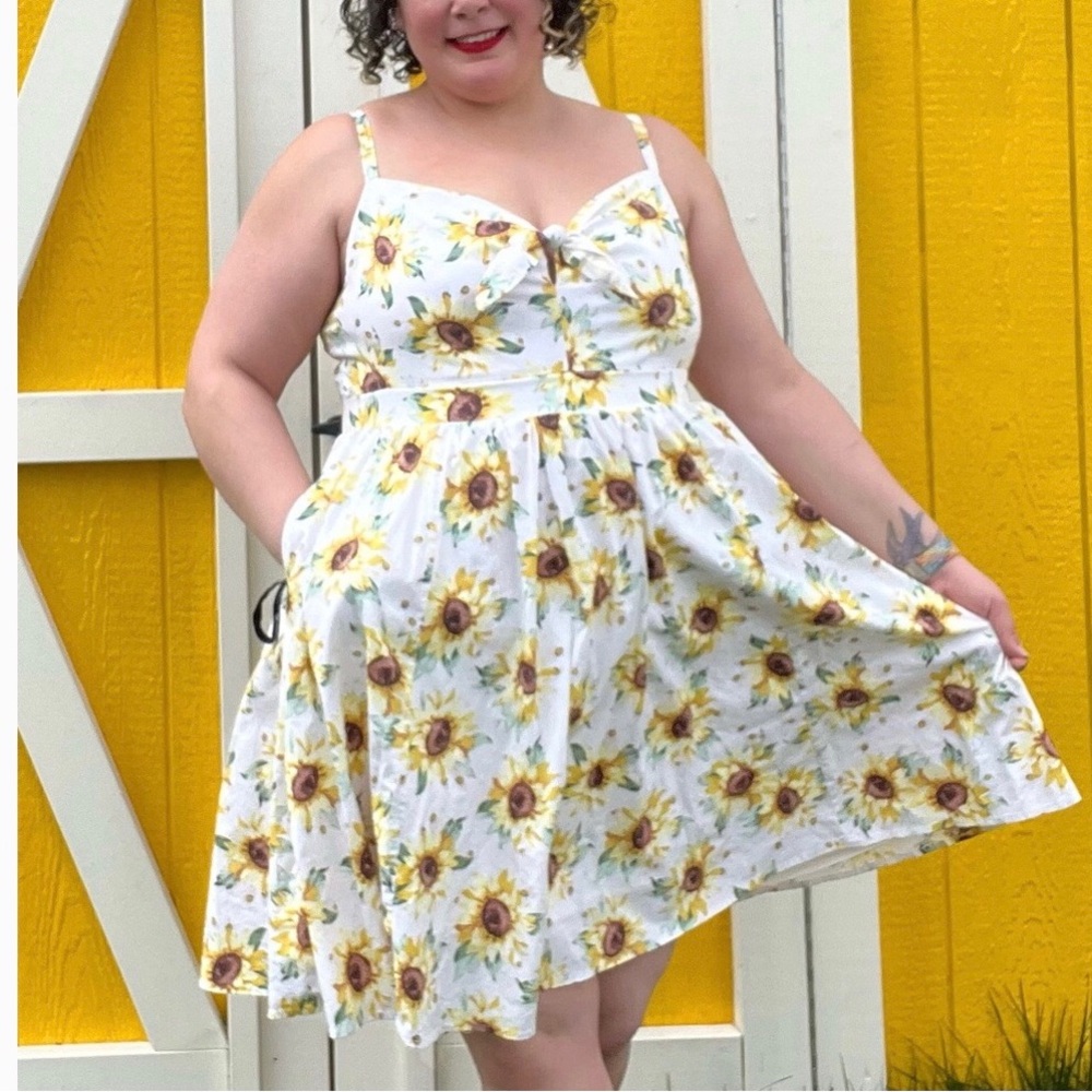 Sunflower Torrid plus size fit and flare dress